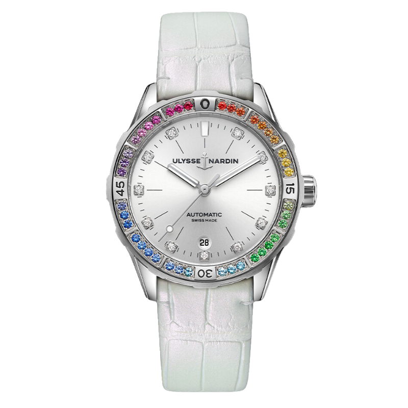 DIVER RAINBOW 39 MM STAINLESS STEEL WITH SILVER DIAL