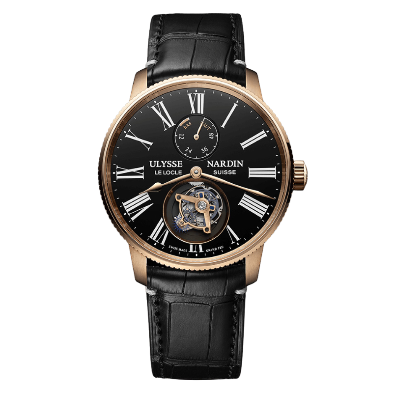 TORPILLEUR TOURBILLON 42 MM ROSE GOLD WITH BLACK DIAL