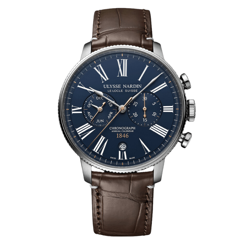 TORPILLEUR ANNUAL CHRONOGRAPH 44 MM STAINLESS STEEL WITH BLUE DIAL