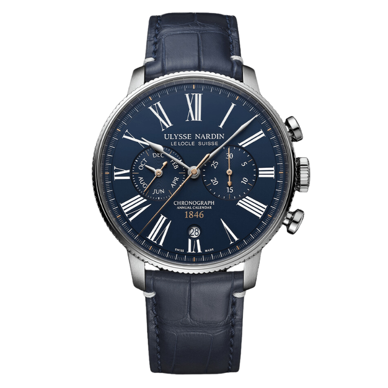 TORPILLEUR ANNUAL CHRONOGRAPH 44 MM STAINLESS STEEL WITH BLUE DIAL