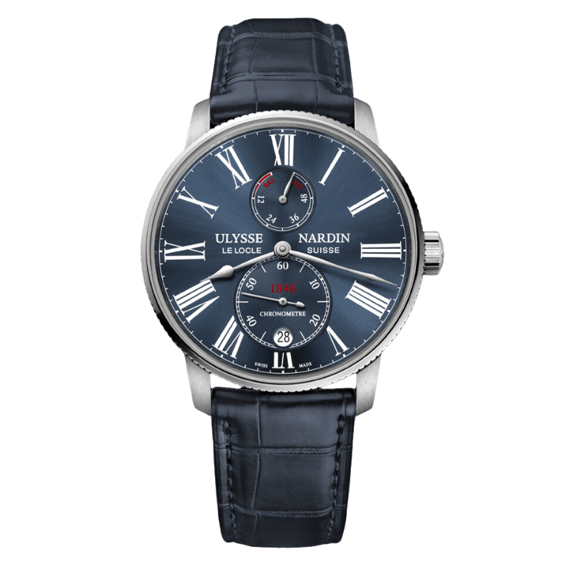 MARINE TORPILLEUR 42 MM STAINLESS STEEL WITH BLUE DIAL