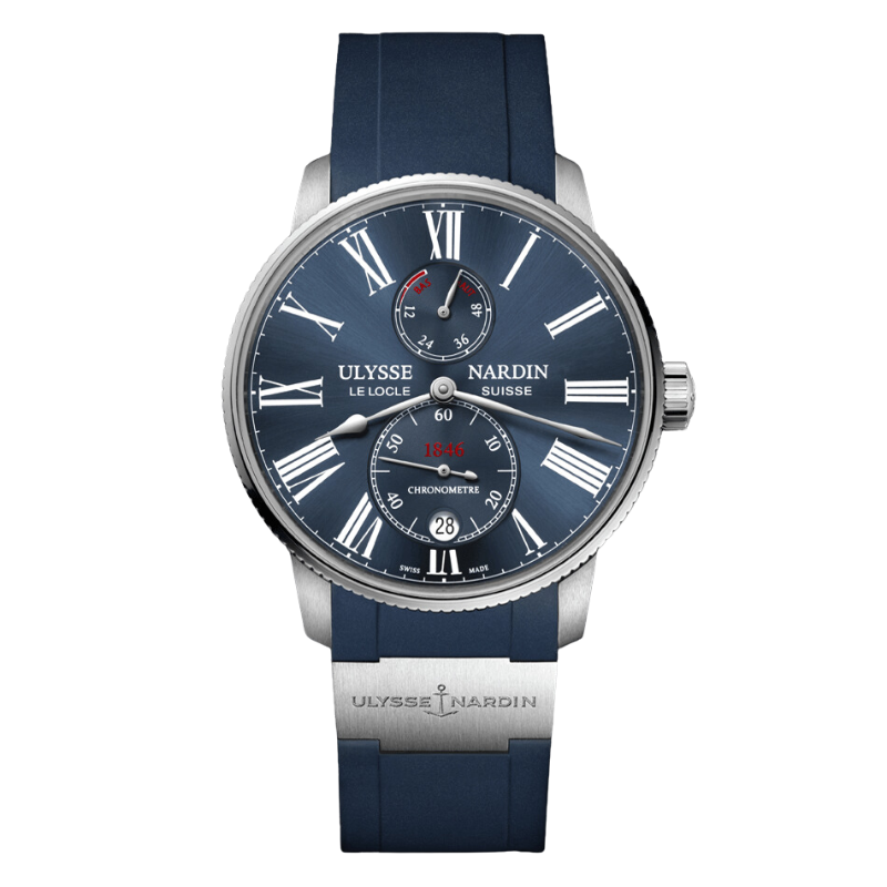 MARINE TORPILLEUR 42 MM STAINLESS STEEL WITH BLUE DIAL