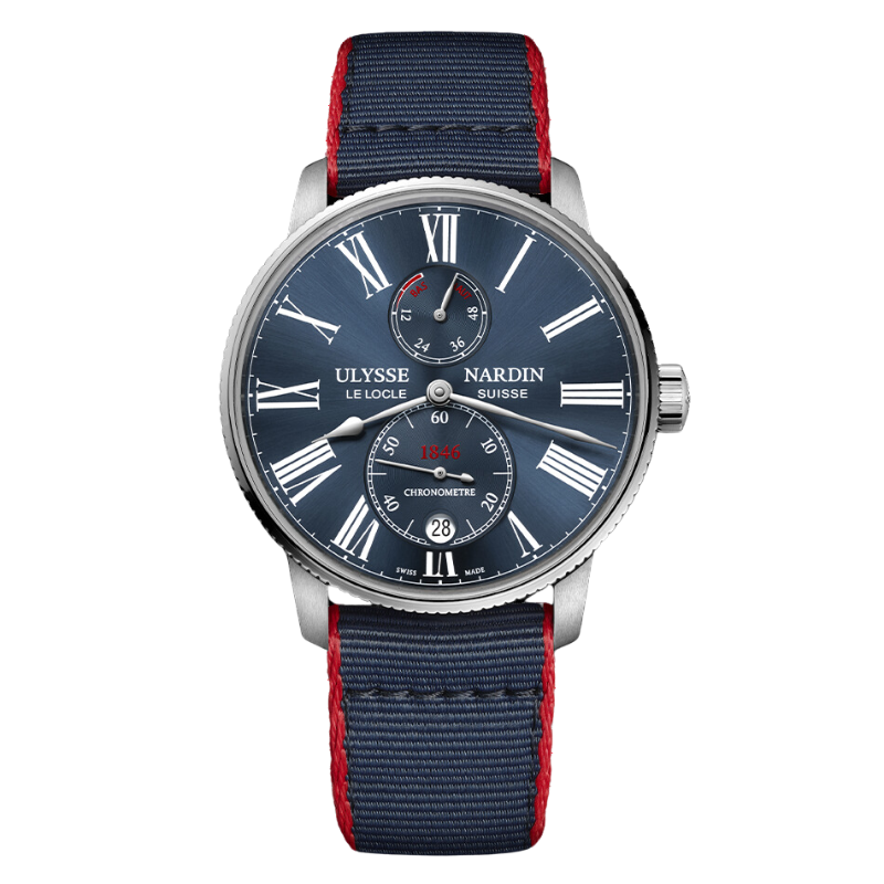 MARINE TORPILLEUR 42 MM STAINLESS STEEL WITH BLUE DIAL