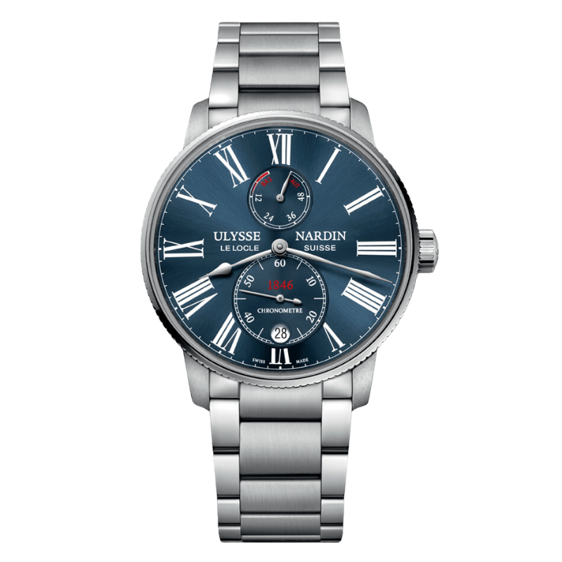 MARINE TORPILLEUR 42 MM STAINLESS STEEL WITH BLUE DIAL