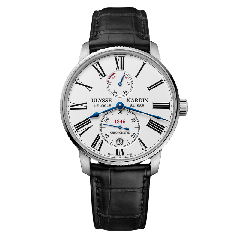 MARINE TORPILLEUR 42 MM STAINLESS STEEL WITH WHITE DIAL