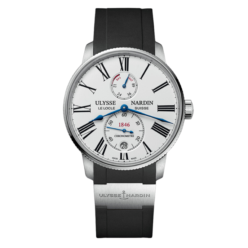 MARINE TORPILLEUR 42 MM STAINLESS STEEL WITH WHITE DIAL