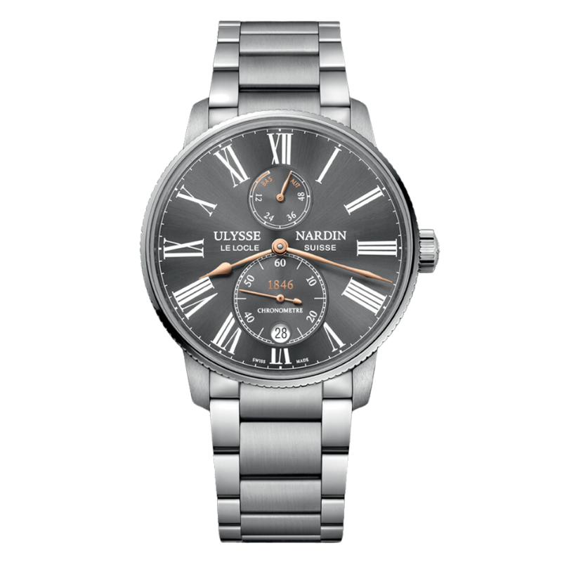 MARINE TORPILLEUR 42 MM STAINLESS STEEL WITH GREY DIAL