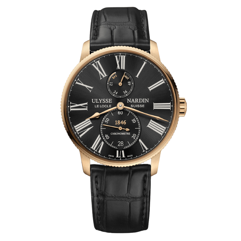 MARINE TORPILLEUR 42 MM ROSE GOLD WITH BLACK DIAL