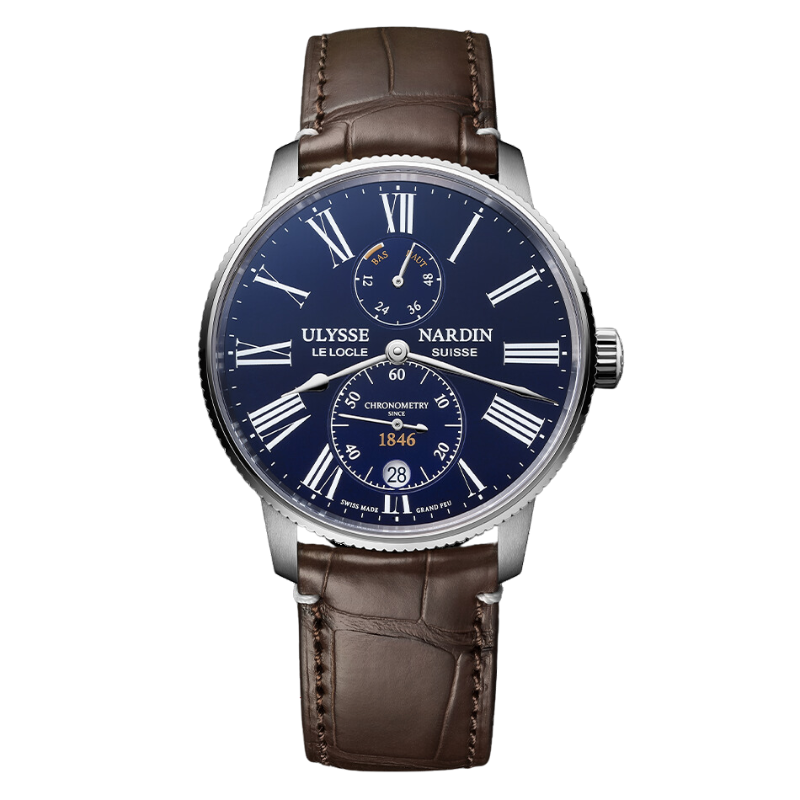 MARINE TORPILLEUR 42 MM STAINLESS STEEL WITH BLUE DIAL