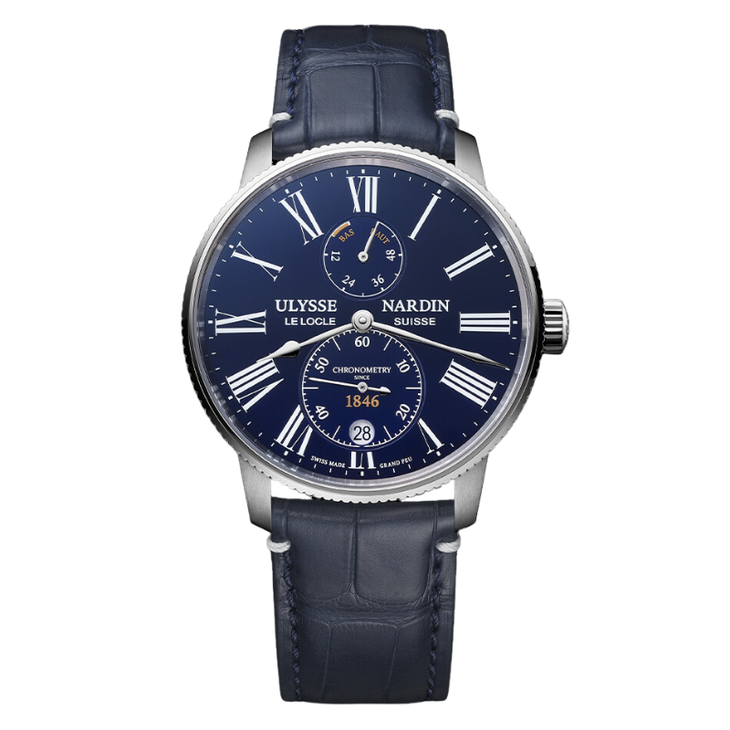 MARINE TORPILLEUR 42 MM STAINLESS STEEL WITH BLUE DIAL