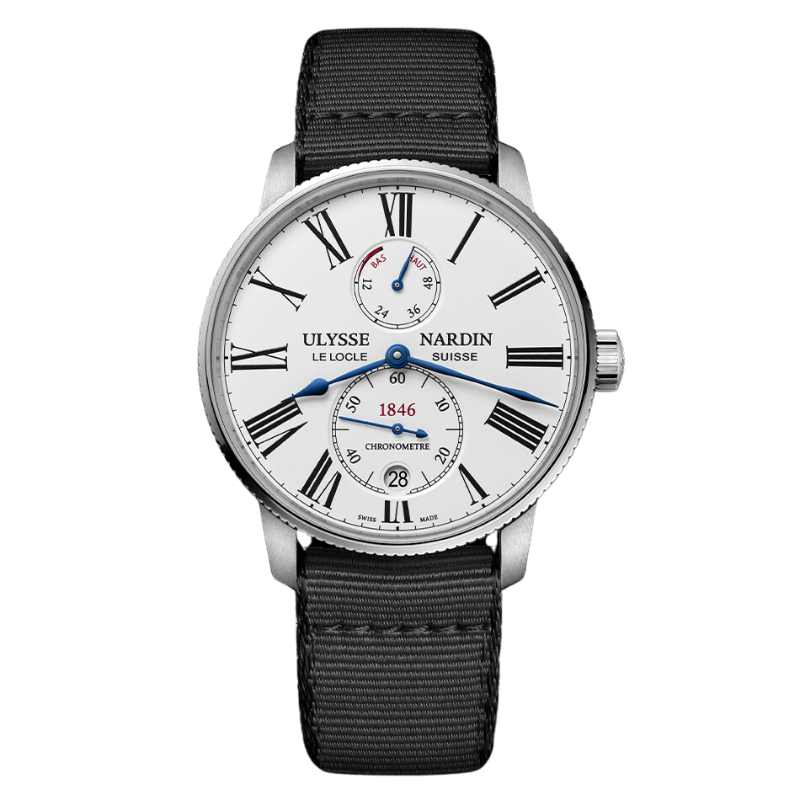 MARINE TORPILLEUR 42 MM STAINLESS STEEL WITH WHITE DIAL