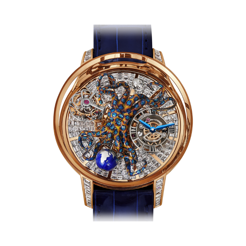 ASTRONOMIA OCTOPUS BAGUETTE 50 MM 18K ROSE GOLD WITH OPENWORKED DIAL