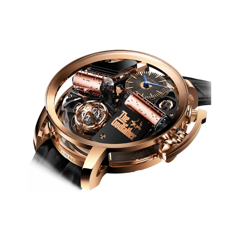 OPERA GODFATHER MUSICAL WATCH ROSE GOLD 49 MM 18K ROSE GOLD WITH OPENWORKED DIAL