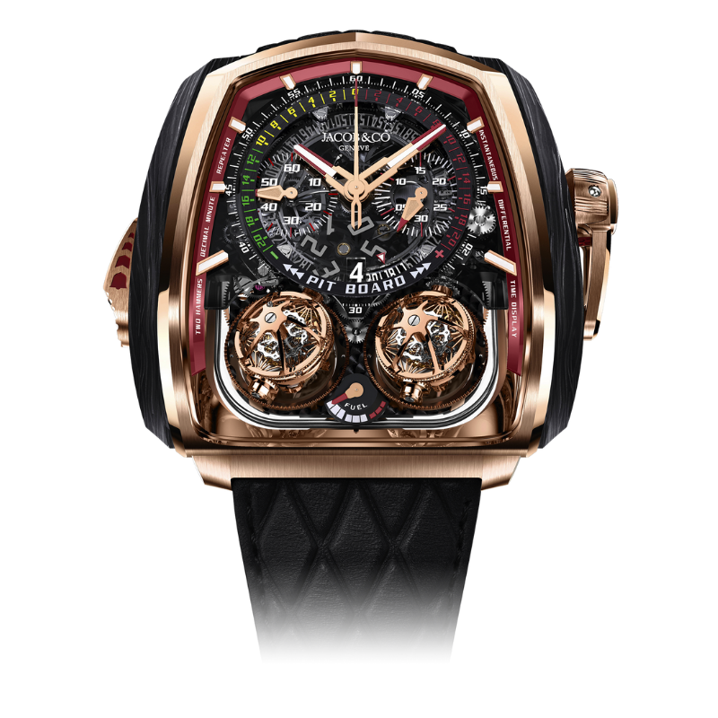 TWIN TURBO FURIOUS ROSE GOLD 57 MM 18K ROSE GOLD - CARBON WITH OPENWORKED DIAL