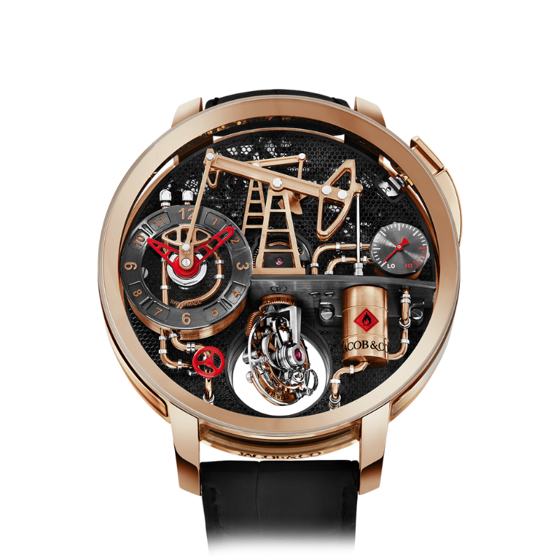 OIL PUMP ROSE GOLD 49 MM 18K ROSE GOLD WITH OPENWORKED DIAL