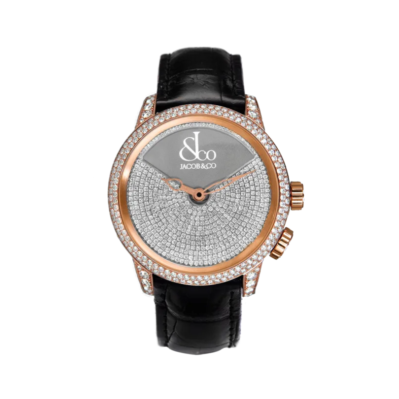 CALIGULA - ROSE GOLD PAVE 45 MM 18K ROSE GOLD WITH WHITE DIAL