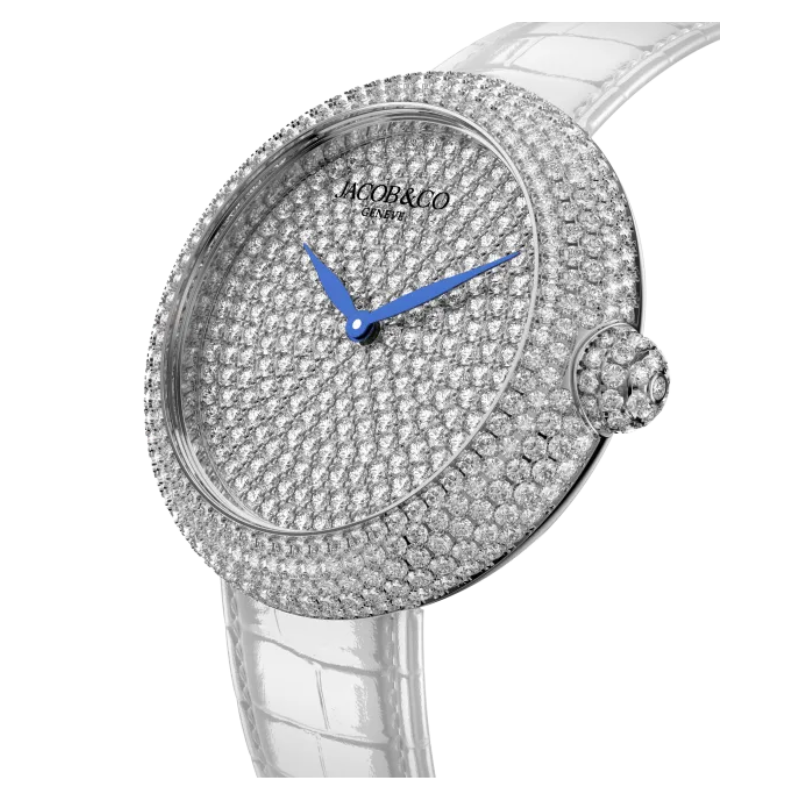 BRILLIANT PAVE 38 MM STAINLESS STEEL WITH WHITE DIAL 38 MM STAINLESS STEEL WITH WHITE DIAL