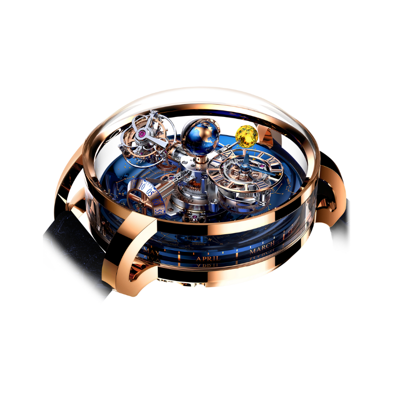 ASTRONOMIA SKY YELLOW SAPPHIRE 47 MM 18K ROSE GOLD WITH OPENWORKED DIAL