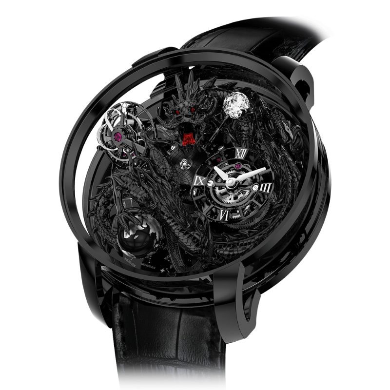 ASTRONOMIA BLACK DRAGON 47 MM 18K BLACK GOLD WITH OPENWORKED DIAL