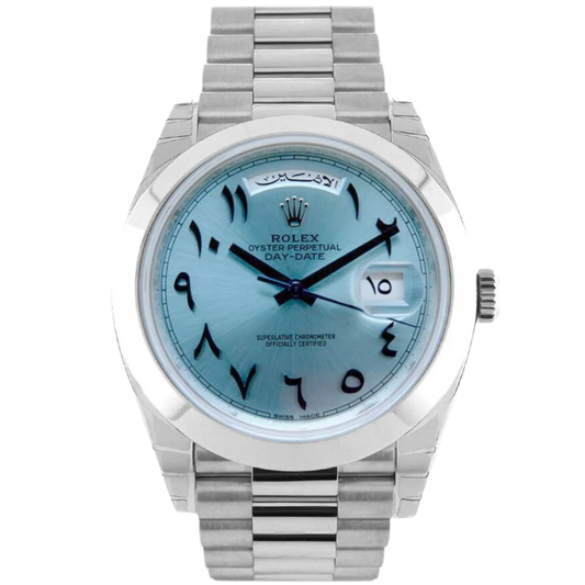 Rolex Day Date Ref. 228206 Platinum Arabic Dial