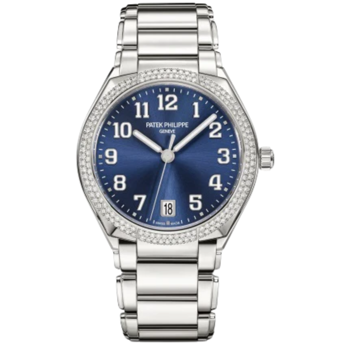 Patek Philippe Twenty-4 Ref. 7300/1200A-001 Stainless Steel Blue Dial Diamond Bezel