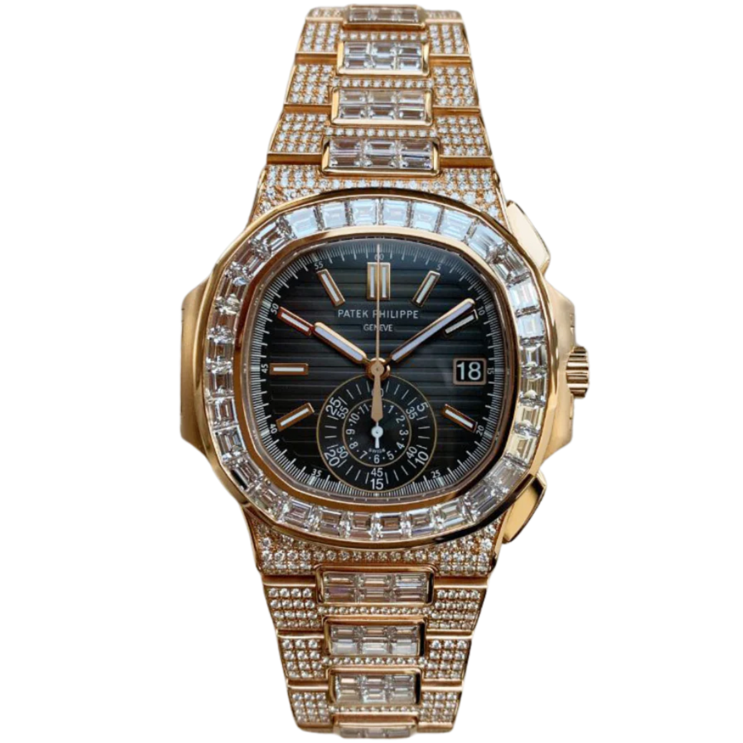 Patek Philippe Nautilus Chronograph Ref. 5980/1400R Rose Gold Full Factory Setting