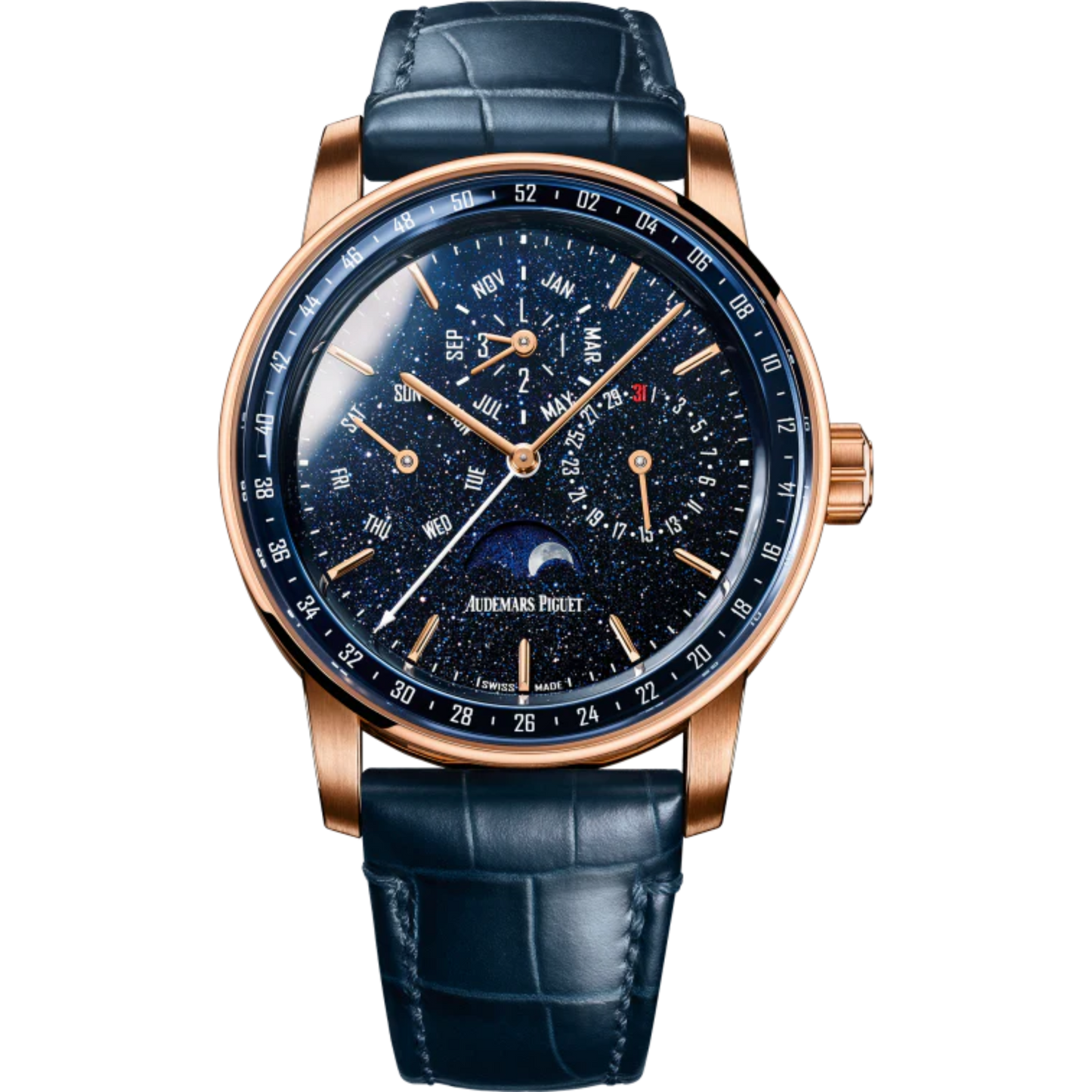 Audemars Piguet Code 11.59 Ref. 26394OR.OO.D321CR.01 41MM Rose Gold  Perpetual Calendar Blue Dial