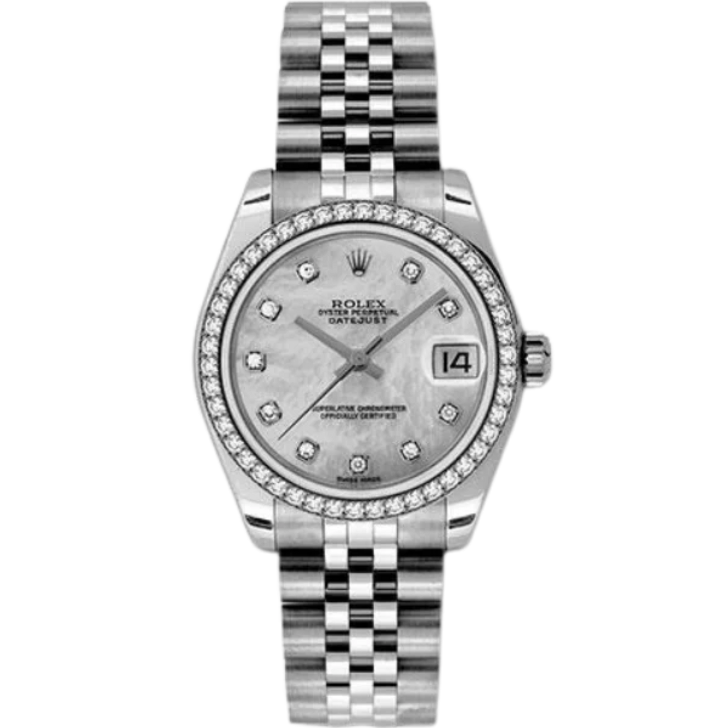 Rolex Datejust 31mm MOP Diamond Dial and Diamond Bezel