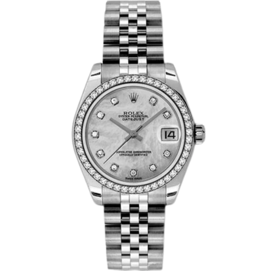 Rolex Datejust 31mm MOP Diamond Dial and Diamond Bezel