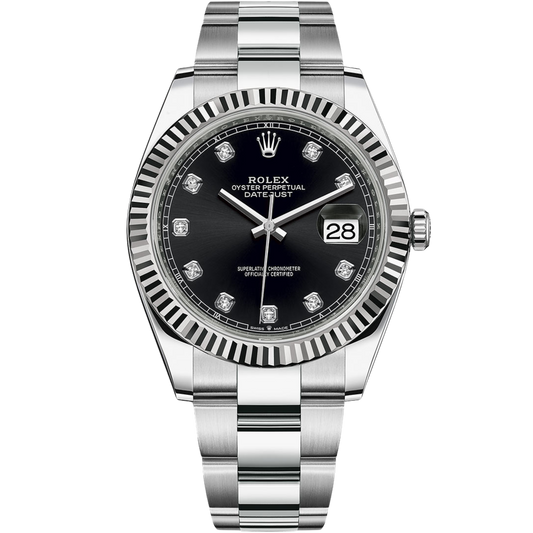 Rolex Datejust Ref. 126334G 41mm Black Diamond Dial on Oyster