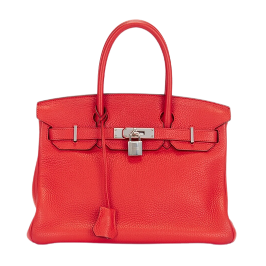 Hermes Birkin 30 Rouge Casaque Clemence Leather