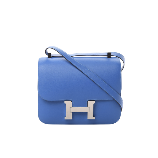Hermes Constance 24 Bleu Hydra Evercolor Leather