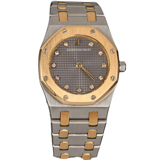 Audemars Piguet Royal Oak Ref. 66339SA 26MM Two Tone YG/SS Factory Diamond Grey Dial