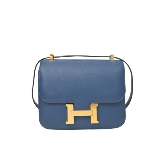 Hermes Constance 24 Bleu de Malte Evercolor Leather