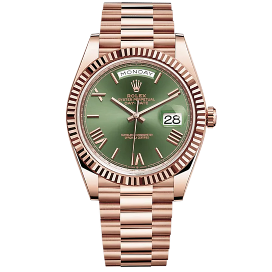 Rolex Day Date Ref. 228235 Rose Gold Olive Dial