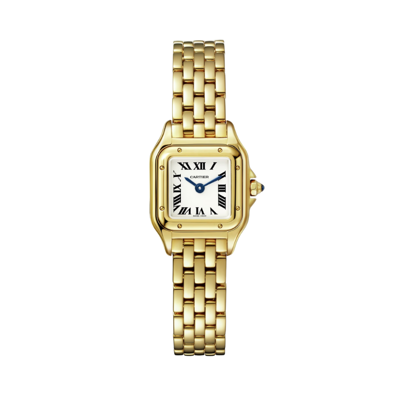 PANTHERE DE CARTIER 25 MM YELLOW GOLD WITH SILVER DIAL