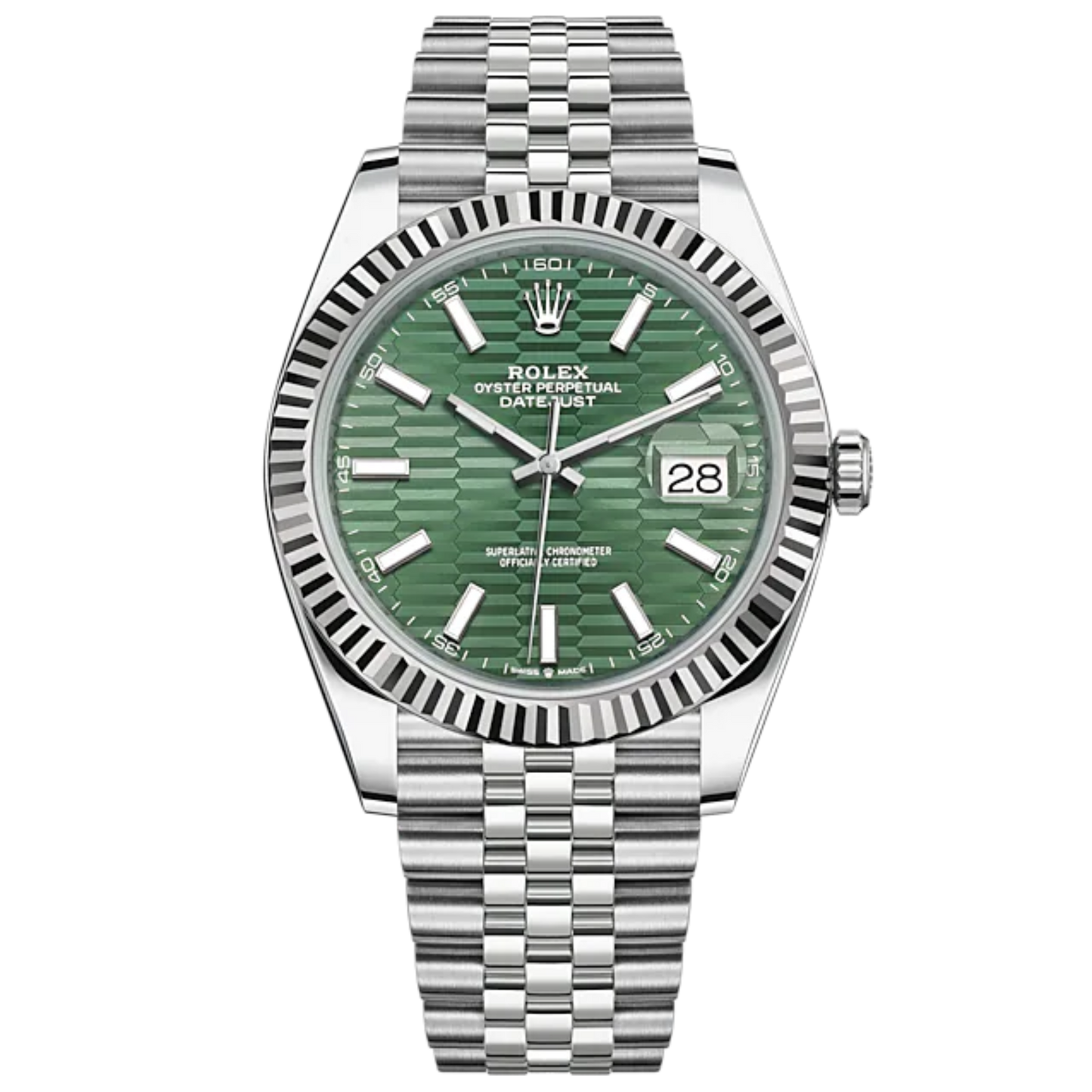 Rolex Datejust Ref. 126334 41MM Stainless Steel Green Motif Dial