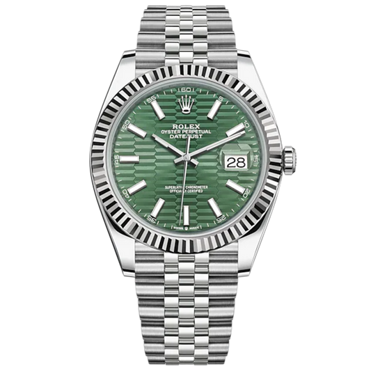 Rolex Datejust Ref. 126334 41MM Stainless Steel Green Motif Dial