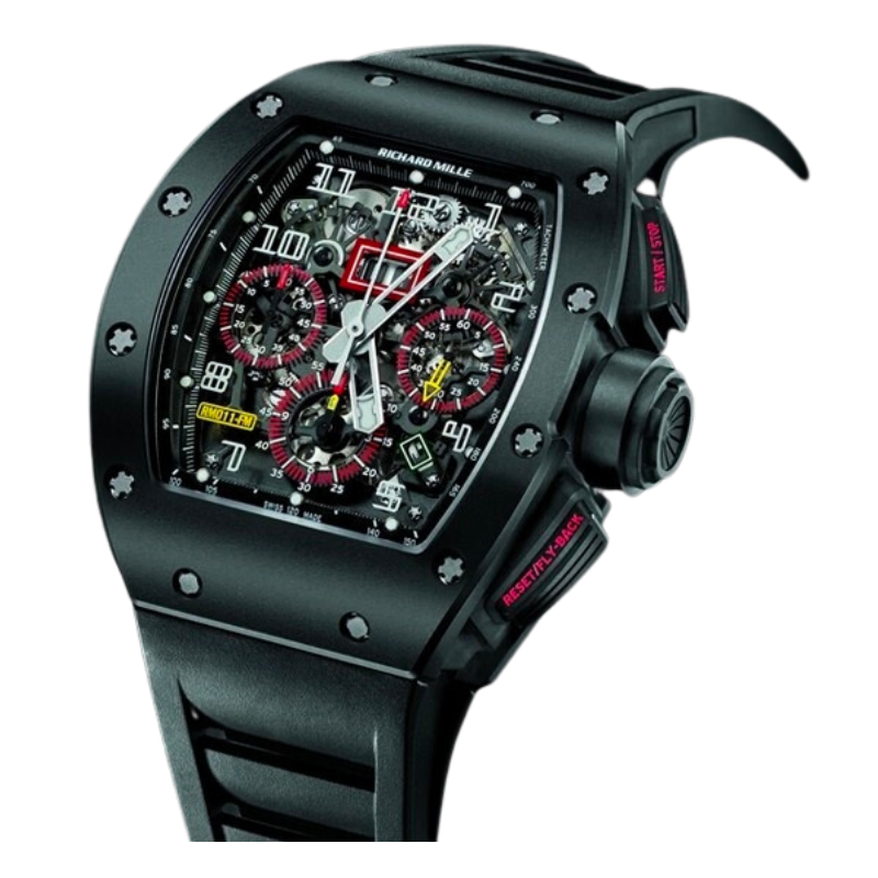 Richard Mille RM011 Carbon / NTPT (White Numerals) (Watch Only)
