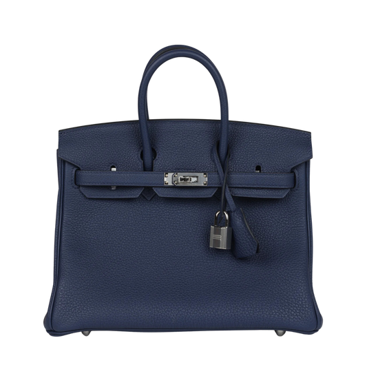 Hermes Birkin 25 Bleu Saphir Togo Leather
