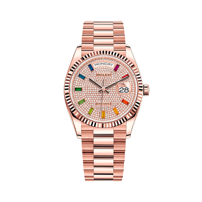 Day-date 36MM Pave Dial Rainbow