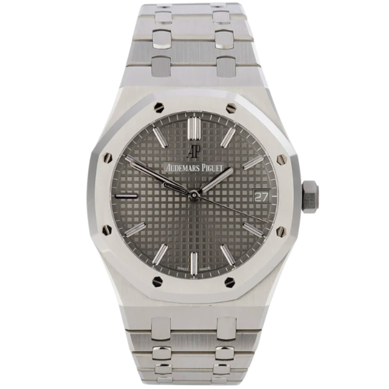 15500ST.OO.1220ST.02 41MM Stainless Steel Royal Oak Grey Dial