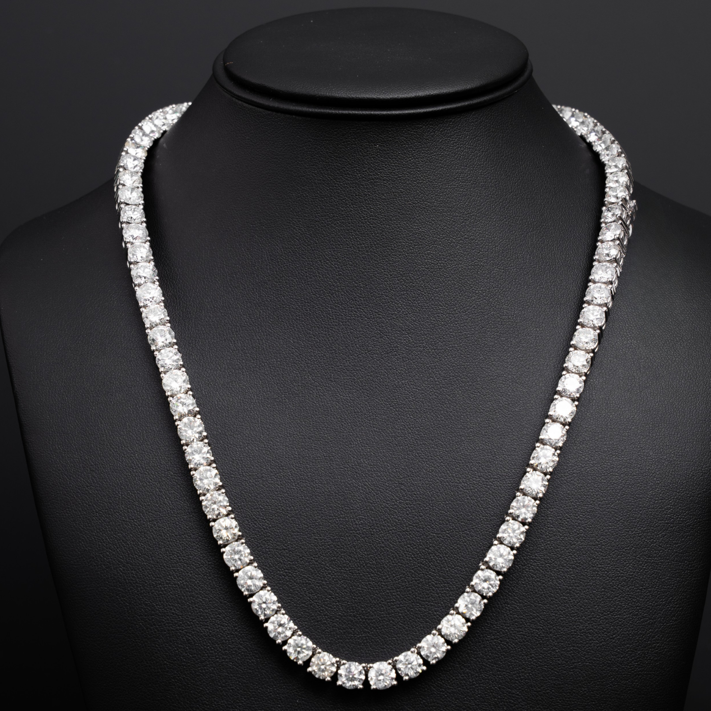 14k White Gold Tennis Chain - 80.00 total carat weight - 100 pointer average - 80 stones -20.75 inches