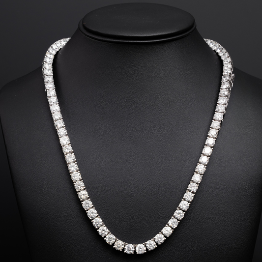 14k White Gold Tennis Chain - 80.00 total carat weight - 100 pointer average - 80 stones -20.75 inches