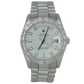 Rolex Day Date Ref. 118366 Platinum Silver Dial with Baguette Bezel/Markers