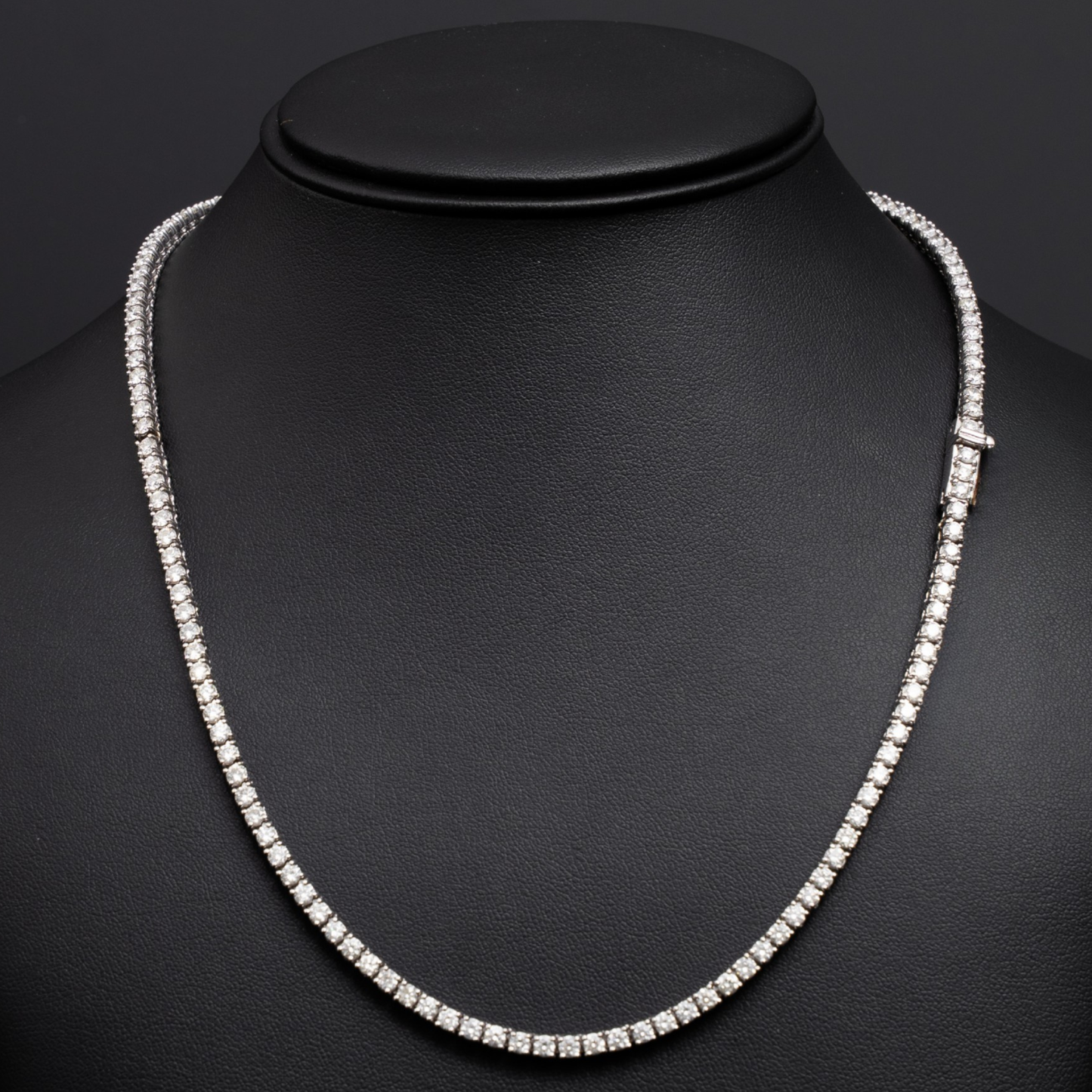 Tennis Chain - White Gold - 42 Grams - 8 Pointers - 14K WG - 147 Stones - 11.76 TCW - 19.5 Inches