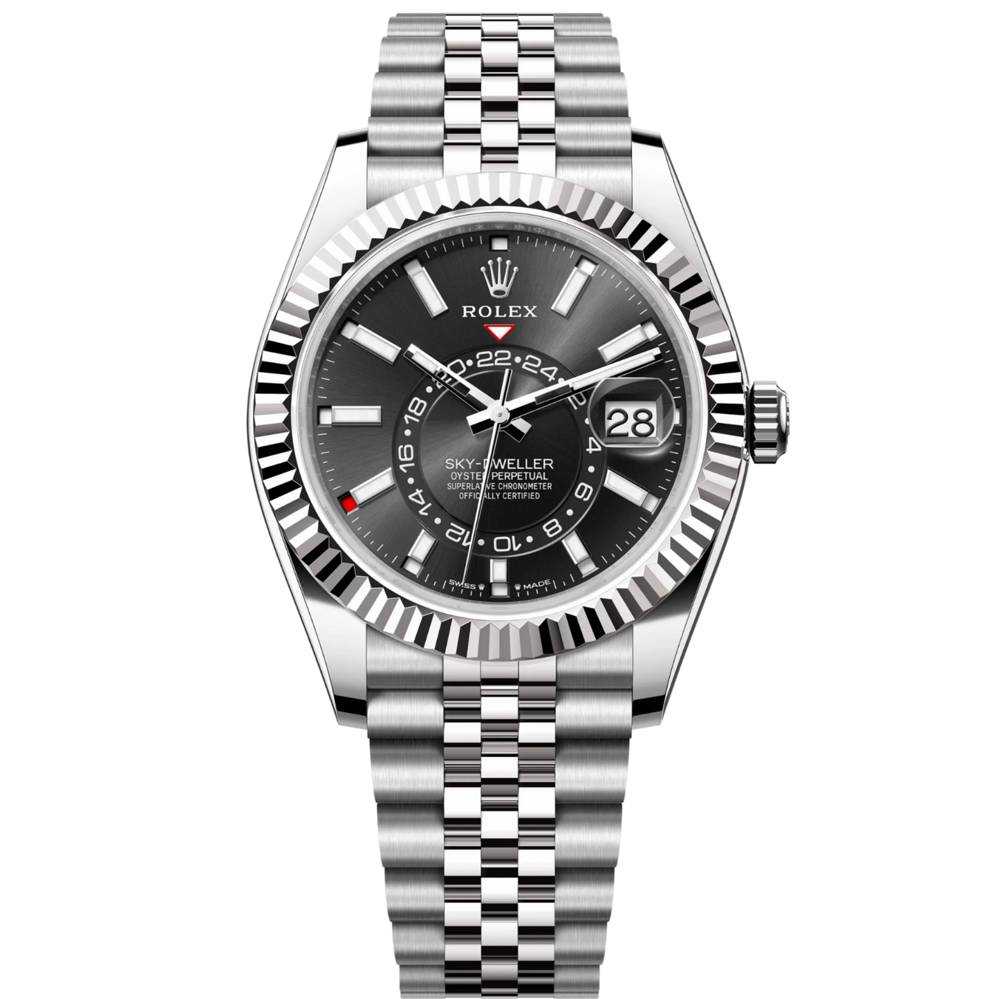 Rolex Skydweller Ref. 336934 Stainless Steel 42mm Black Index on Jubilee