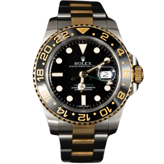 Rolex GMT Ref. 116713LN Two Tone SS/YG Black Dial