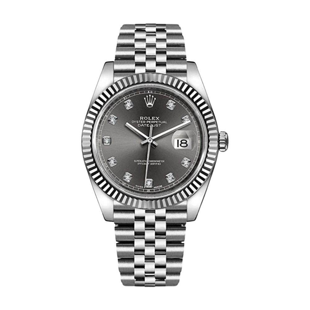 Rolex Datejust Ref. 126334G 41MM Stainless Steel Rhodium Dial with Diamond Markers on Jubilee