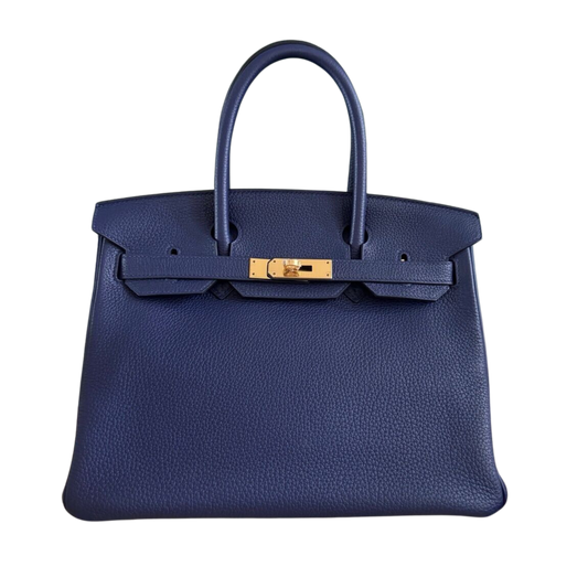 Hermes Birkin 30 Bleu Nuit Clemence Leather